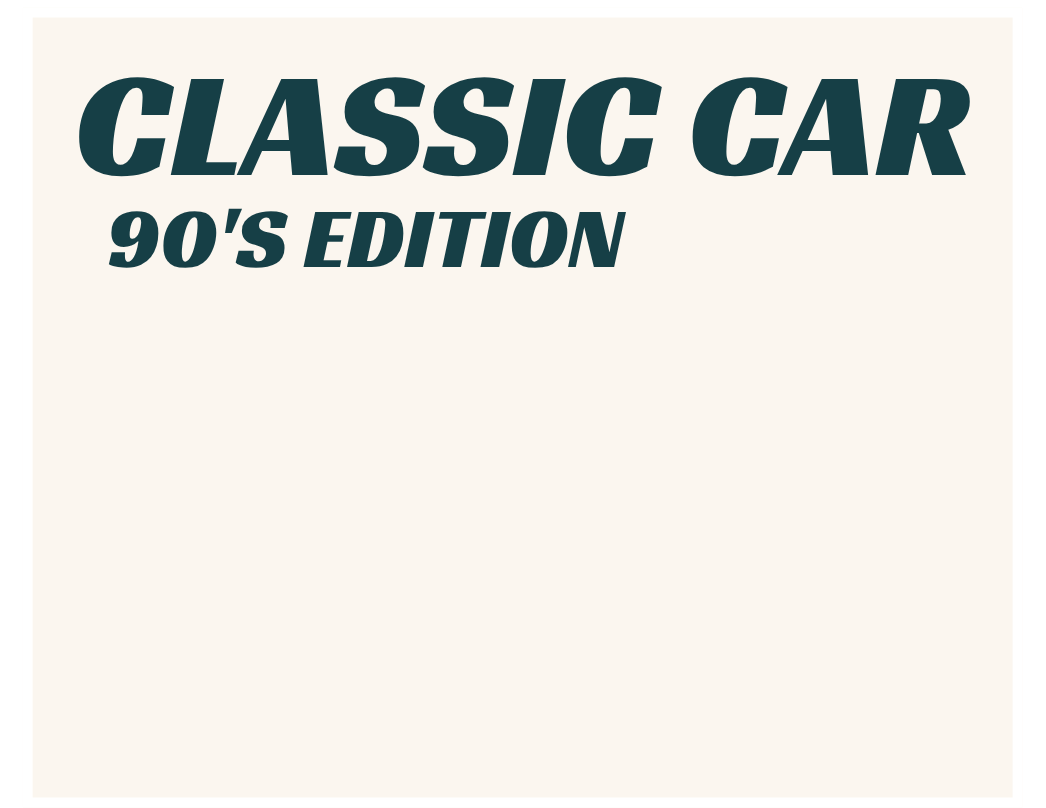 Poster de evento Classic Car 90's Edition